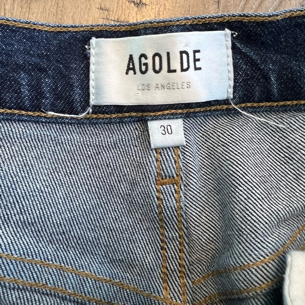 Agolde Riley Long High Rise Straight Jeans - 30 - Picture 3 of 4